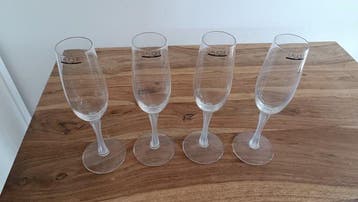 Lalique - Flûte à champagne (4) - ROYAL - Cristal - ENSEMBLE