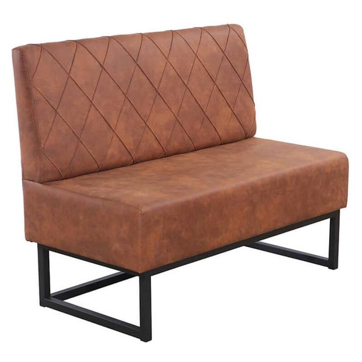 Horeca Bank | TROJE | Microvezel/Metaal | Cognac | Zwarte, Zakelijke goederen, Horeca | Keukenapparatuur, Nieuw in verpakking