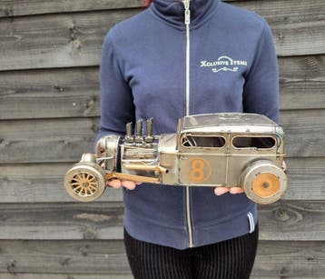 Decoratief ornament - Grote hotrod-auto