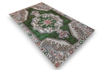 vert vintage - Tapis - 220 cm - 130 cm -  fait main