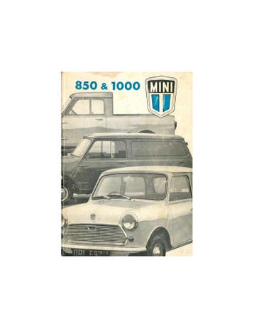 1972 AUSTIN-MORRIS MINI 850 & 1000 INSTRUCTIEBOEKJE NEDERL.., Ophalen of Verzenden