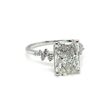 Sans prix de réserve - Bague - 14 carats Or blanc - 4.22ct., Bijoux, Sacs & Beauté, Bagues