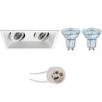 LED Spot Set - 4W LED Dimbare Kantelbare Inbouwspot Wit, GU1, Verzenden, Nieuw