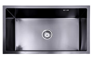 Lendo Online Spoelbak 74×44 cm Zwart RVS – Inbouw Opbouw, Verzenden, Nieuw