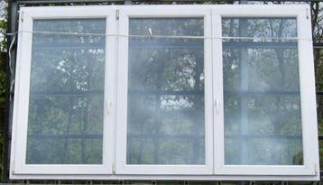 pvc raam , chassis , venster, kozijn 240 x 146 wit, Doe-het-zelf en Bouw, Raamkozijnen en Schuifdeuren, Kunststof, Gebruikt, Ophalen of Verzenden