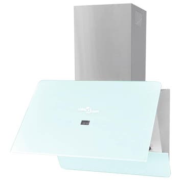 vidaXL Afzuigkap 600 mm gehard glas wit, Verzenden