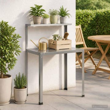 vidaXL Planttafel 100 x 50 x 104 cm Gegalvaniseerd staal, Tuin en Terras, Hand-tuingereedschap, Verzenden, Nieuw