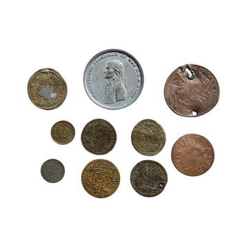 Wereld. nurnberg. Lot of 10 medals and tokens, 16th to 20th, Postzegels en Munten