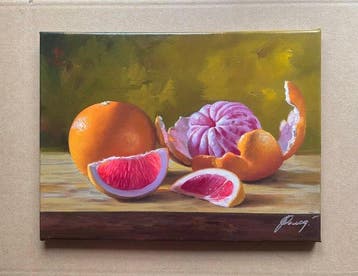 Sergey Kolodyazhniy (XX-XXI) - Still life with grapefruits, Antiek en Kunst