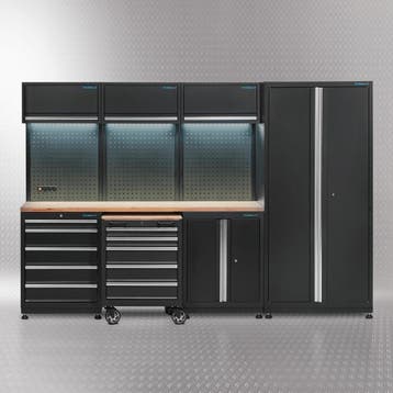 Datona Werkplaatsinrichting PREMIUM met eiken werkblad 300, Doe-het-zelf en Bouw, Ophalen of Verzenden, Nieuw