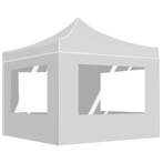 vidaXL Partytent inklapbaar met wanden 2x2 m aluminium wit, Tuin en Terras, Verzenden, Nieuw