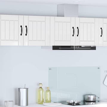 vidaXL Wandkast LUCCA 2 st Hoogglans Wit Bewerkt hout, Verzenden
