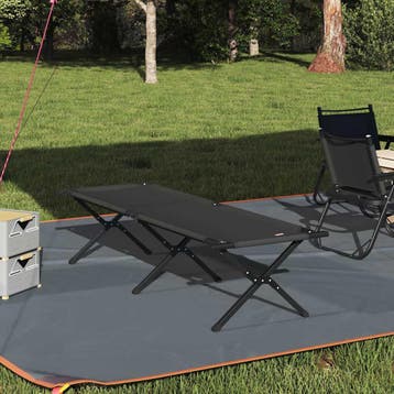 vidaXL Opvouwbaar Campingbed Zwart 193 x 69 x 45 cm Oxford, Caravans en Kamperen, Kampeeraccessoires, Verzenden, Nieuw