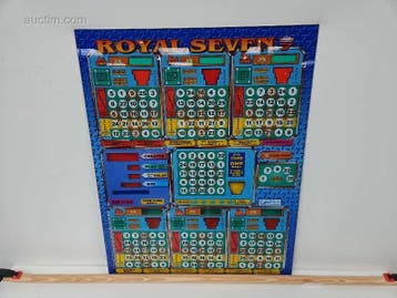Originele frontplaat van bingo- en spelautomaat....