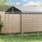 vidaXL Hondenkennel met dak 3x6x2,5 m gegalvaniseerd staal, Verzenden
