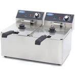 Friteuse | Elektrisch | 8+8L | 50°C/200°C | 6.5kW (2x 230V), Verzenden