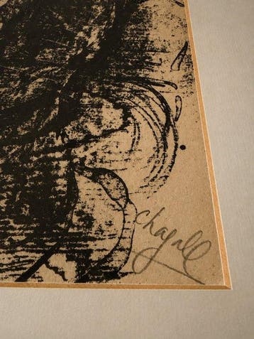 Marc Chagall (1887-1985) - Peintre et Modèle - Litografia