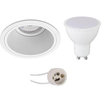 LED Spot Set 6W - Dimbare Ronde Inbouwspot Mat Wit - Warm Wi, Verzenden