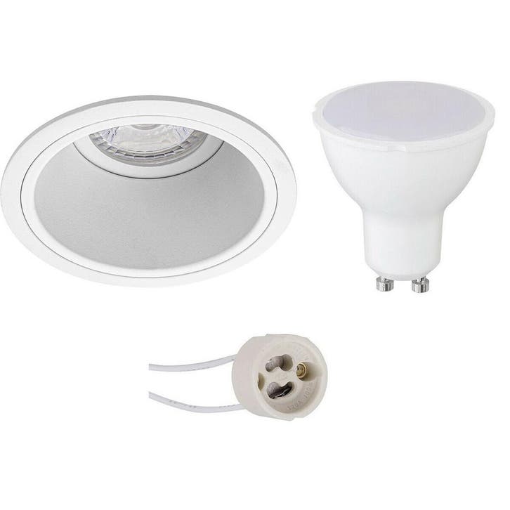 LED Spot Set 6W - Dimbare Ronde Inbouwspot Mat Wit - Warm Wi, Maison & Meubles, Lampes | Spots, Envoi