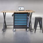 Datona Industriële werktafel 160 cm, werkplaatskruk en, Ophalen of Verzenden, Nieuw