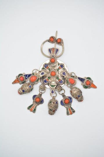 Fibula of broche Tabzimt - 129 g - Zilver - Algerije - 20e, Antiek en Kunst
