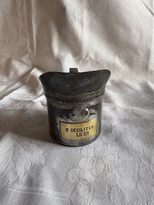 Maatbeker - IJzer, Messing - 1910-1920, Antiquités & Art, Curiosités & Brocante