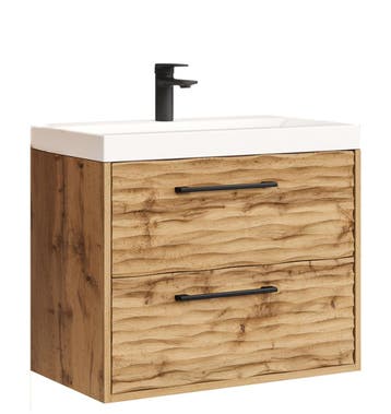 Badkamermeubel Etna 60cm eiken Badmeubel met wastafel, Maison & Meubles, Verzenden