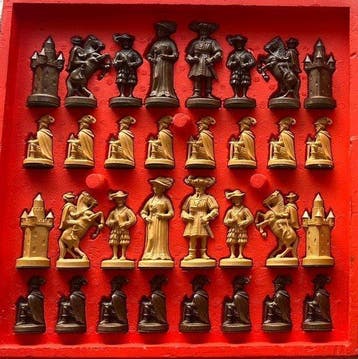 Schaakspel - Landsknecht Figurine - Hars