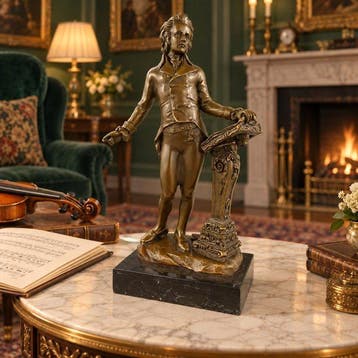 J.B.Deposee- ***WOLFGANG AMADEUS MOZART***Bronzeskulptur auf