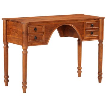 vidaXL Bureau met lades 110x50x76 cm massief acaciahout, Huis en Inrichting, Bureaus, Verzenden, Nieuw