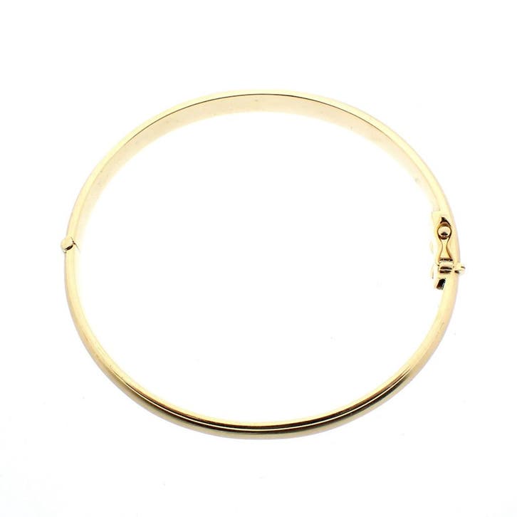 Massief gouden slavenarmband., Handtassen en Accessoires, Armbanden, Overige kleuren, Gebruikt, Goud, Ophalen of Verzenden