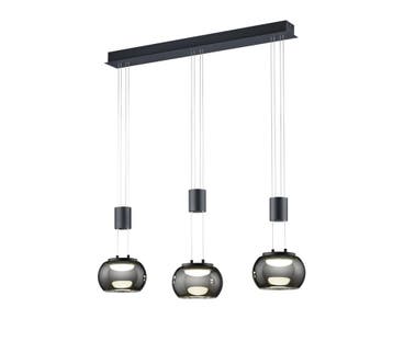 Trio MADISON hanglamp | LED | mat zwart met verchroomd | 82, Verzenden