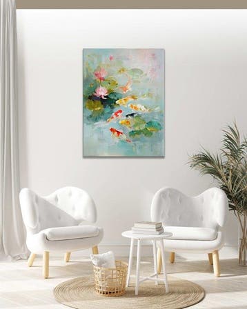 Clelia - Koi Among Lotus Blooms
