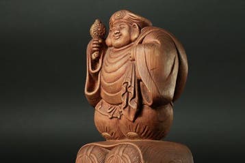 Daikokuten Sculpture by Keiho Kimura (), God of Wealth, Antiek en Kunst