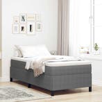 vidaXL Boxspring bed Lichtgrijs 80 x 200 cm Corduroy stof, Verzenden, Nieuw