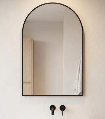 Badplaats Badkamerspiegel Tunis - 60 x 90 cm - zwarte lijst, Verzenden