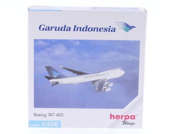 Schaal 1:500 Herpa 500630 Garuda Indonesia Boeing 747-400..., Ophalen of Verzenden