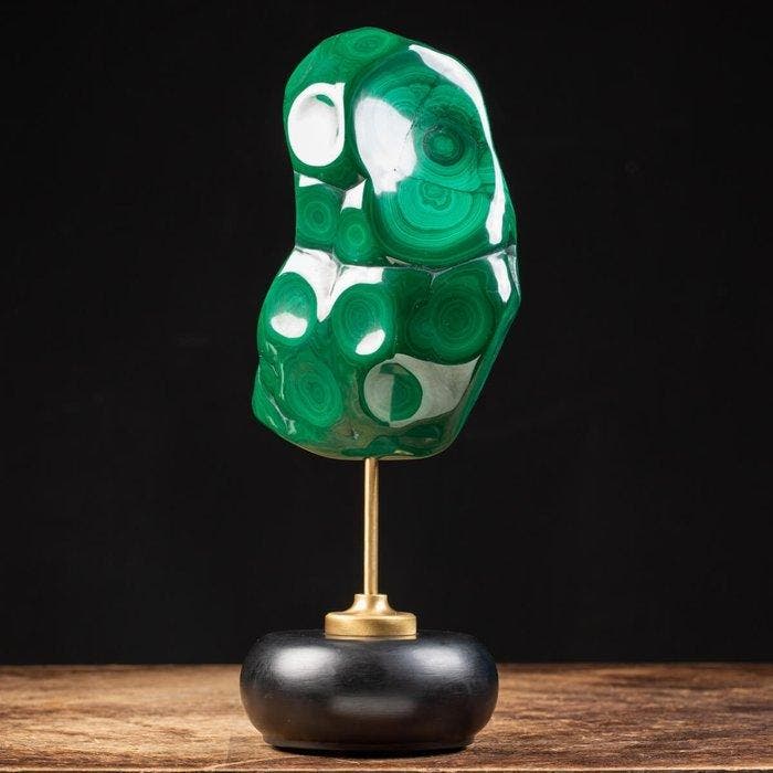 Topkwaliteit malachiet in vrije vorm - Katanga-mijnen -, Verzamelen, Mineralen en Fossielen