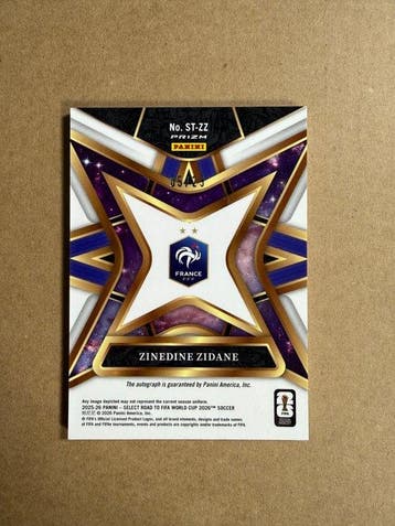2025/26 Panini Panini Select FIFA World Cup Zinedine Zidane, Collections