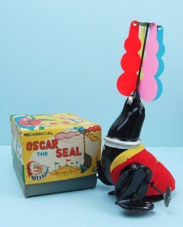 TPS - Blikken speelgoed - Mechanical Oscar the Seal wind-up