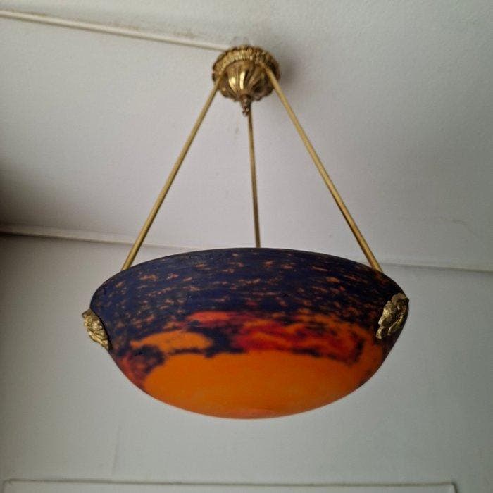Noverdy France - Lustre - Bronze doré, Antiquités & Art, Art | Objets design