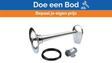 Bieden: Marco PW2-BC Marine Air Hoorn 24V Chrome 200 mm wit, Ophalen of Verzenden, Nieuw