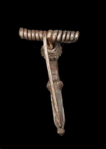 Oud-Romeins Brons Broche met trompetkop (Zonder