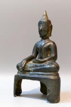 Bouddha Shakyamuni - Bronze - Royaume de Lanna -, Antiek en Kunst