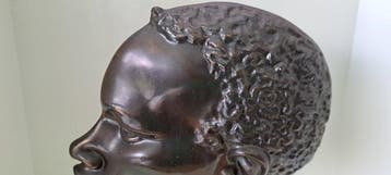 Statue, Profiel Van Een Afrikaanse Man - 26 cm - Antimoon
