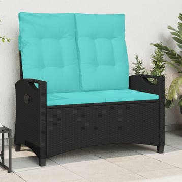 vidaXL Tuinbank met kussen 105 x 60 x 112 cm staal, Verzenden, Nieuw