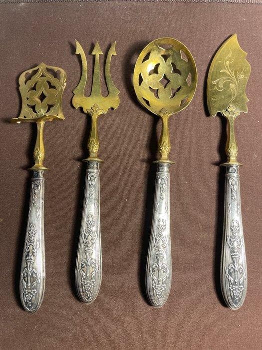 Tafelservies - Set bestek voor mignardises - Zilver, Antiek en Kunst, Antiek | Zilver en Goud