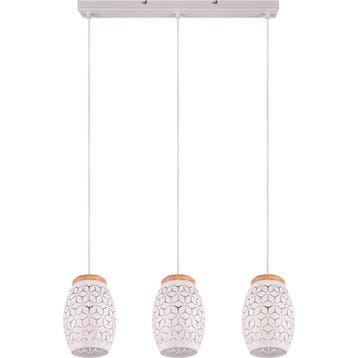 Moderne Metalen LED Hanglamp Trion Dabi - Mat Wit, 3-lichts, Huis en Inrichting, Lampen | Hanglampen, Verzenden, Nieuw