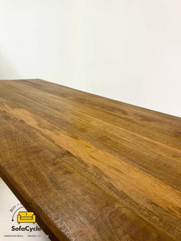 Mumbai eettafel – houten blad met metalen onderstel, Huis en Inrichting, Tafels | Eettafels, Verzenden, Nieuw