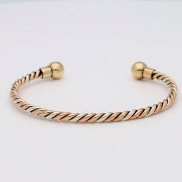 Armband - 9 kt. Geel goud, Witgoud, Roségoud, Handtassen en Accessoires, Armbanden, Nieuw